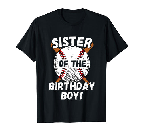 Funny Sister Birthday Baseball Theme T-Shirt - Trendy Graphic for Adults - T-Shirt, Sweatshirt, Hoodie