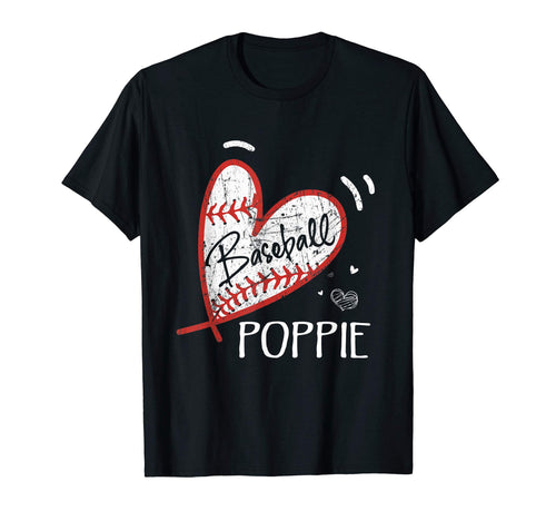 Baseball Poppie Grandpa Fathers Day T-Shirt - Custom Art Print for Adults - T-Shirt, Sweatshirt, Hoodie