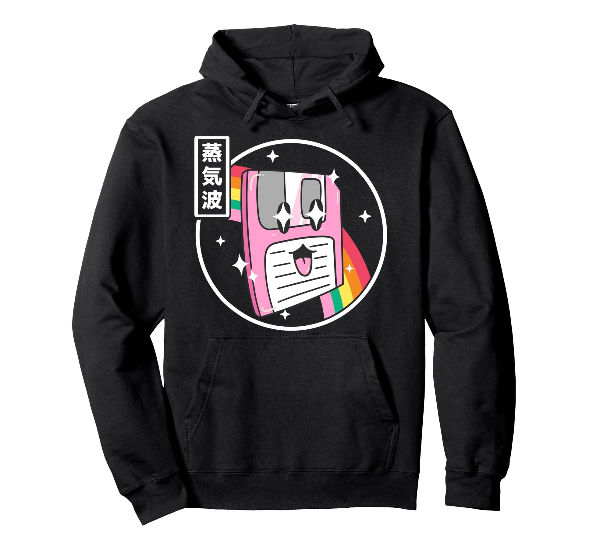 Happy Floppy Disk Japan Otaku Anime Hoodie - Unique Graphic Men Women - T-Shirt, Sweatshirt, Hoodie