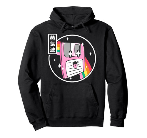 Happy Floppy Disk Japan Otaku Anime Hoodie - Unique Graphic Men Women - T-Shirt, Sweatshirt, Hoodie