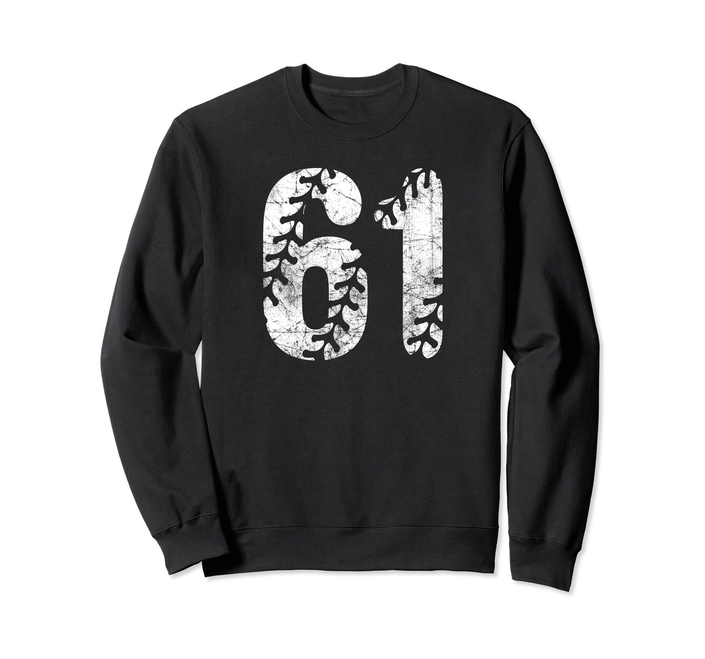 Baseball Softball Mom 61 Number Sweatshirt - Minimalist Print for Adults - T-Shirt, Sweatshirt, Hoodie