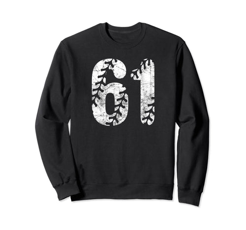 Baseball Softball Mom 61 Number Sweatshirt - Minimalist Print for Adults - T-Shirt, Sweatshirt, Hoodie