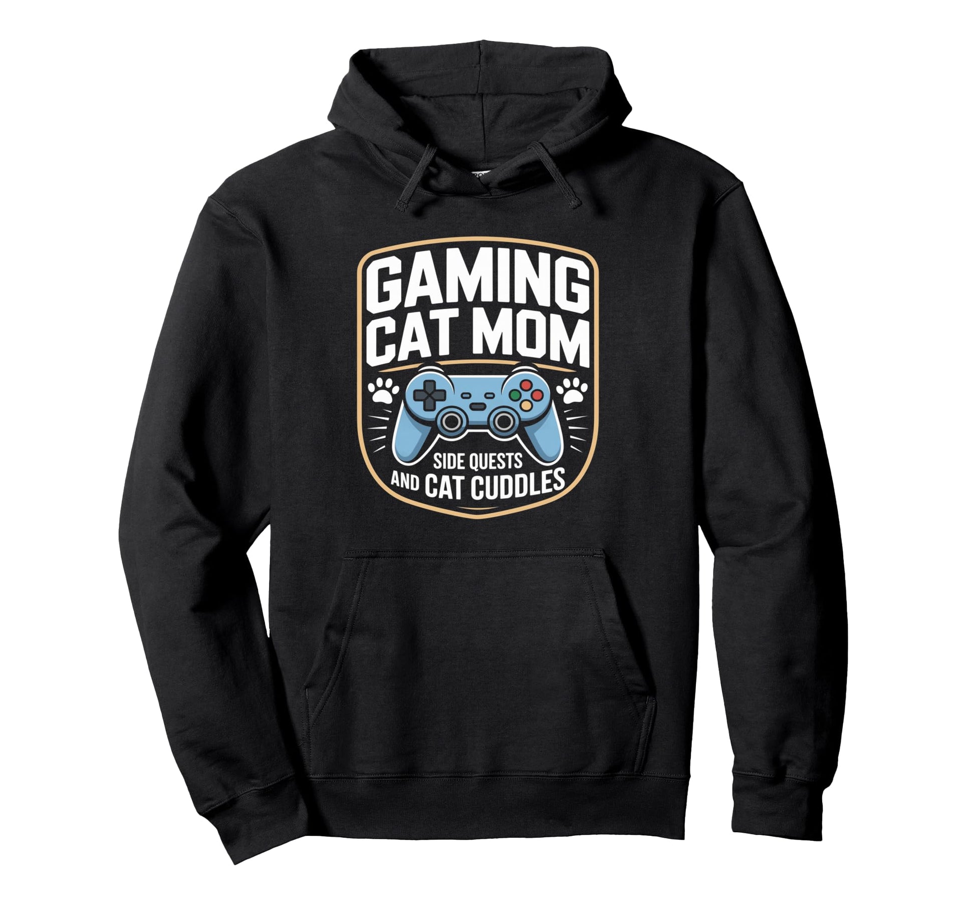 Gaming Cat Mom Side Quests And Cat Hoodie - Streetwear Style Unisex - T-Shirt, Sweatshirt, Hoodie