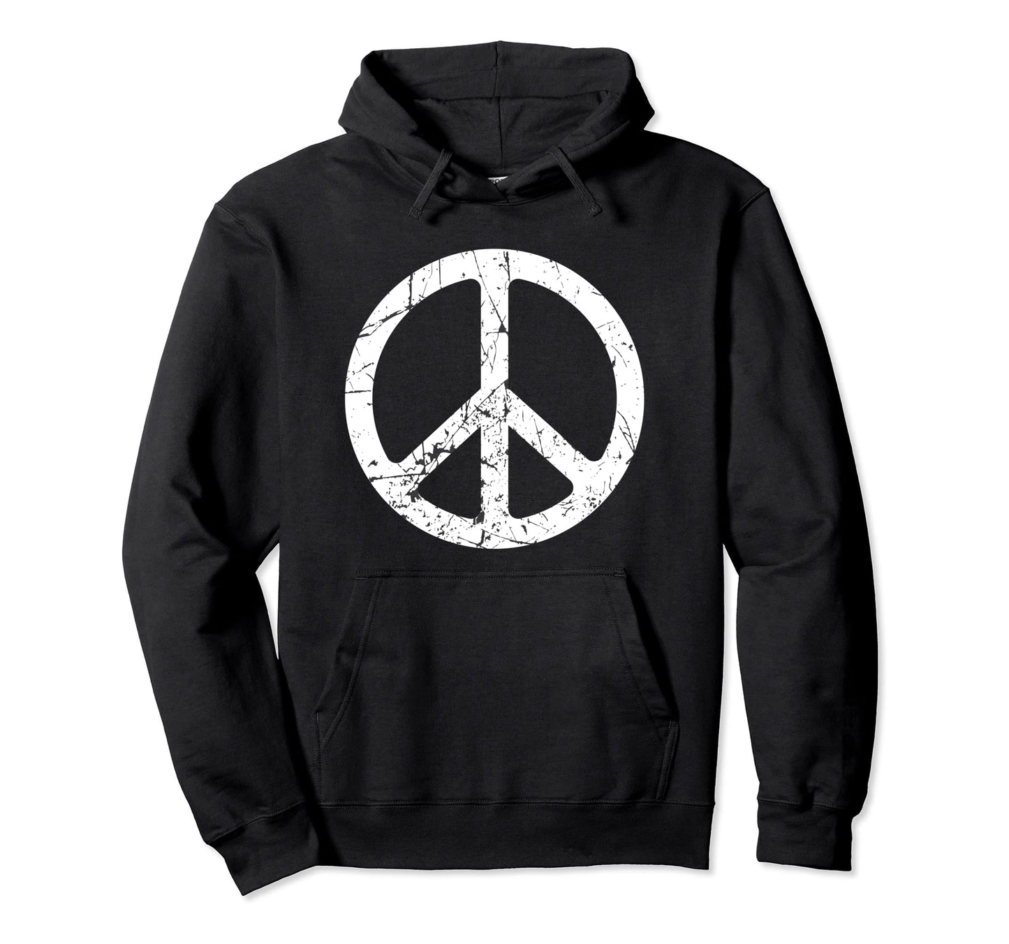 Peace Sign Hoodie - Minimalist Print for Adults - T-Shirt, Sweatshirt, Hoodie