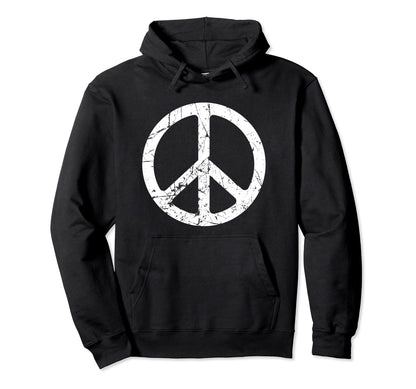 Peace Sign Hoodie - Minimalist Print for Adults - T-Shirt, Sweatshirt, Hoodie
