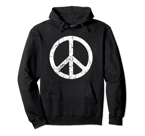 Peace Sign Hoodie - Minimalist Print for Adults - T-Shirt, Sweatshirt, Hoodie