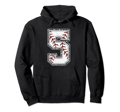 5 Years Old Birthday Baseball Theme Five Hoodie - Aesthetic Graphic Unisex - T-Shirt, Sweatshirt, Hoodie
