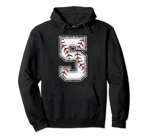 5 Years Old Birthday Baseball Theme Five Hoodie - Aesthetic Graphic Unisex - T-Shirt, Sweatshirt, Hoodie