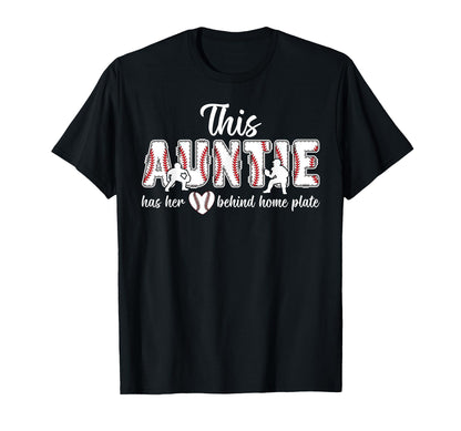 Proud Auntie Baseball Catcher Aunt T-Shirt - Custom Art Print Men Women - T-Shirt, Sweatshirt, Hoodie