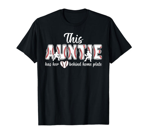 Proud Auntie Baseball Catcher Aunt T-Shirt - Custom Art Print Men Women - T-Shirt, Sweatshirt, Hoodie