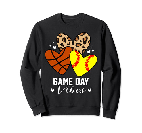 Game Day Vibes Funny Softball Sweatshirt - Casual Everyday Wear Unisex - T-Shirt, Sweatshirt, Hoodie