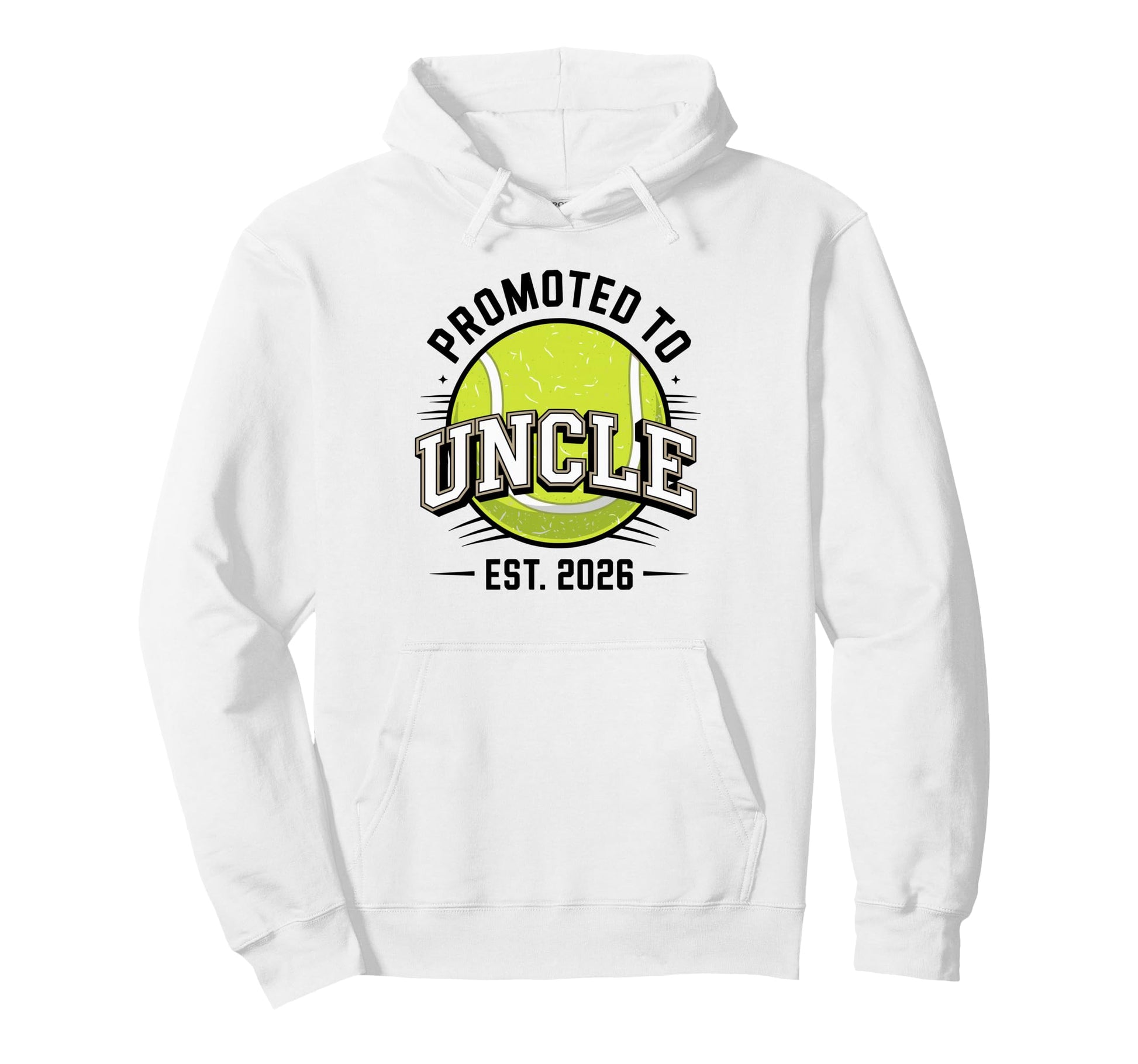 Promoted To Uncle Est 2026 Baseball Uncle Hoodie - Graphic Print Unisex - T-Shirt, Sweatshirt, Hoodie