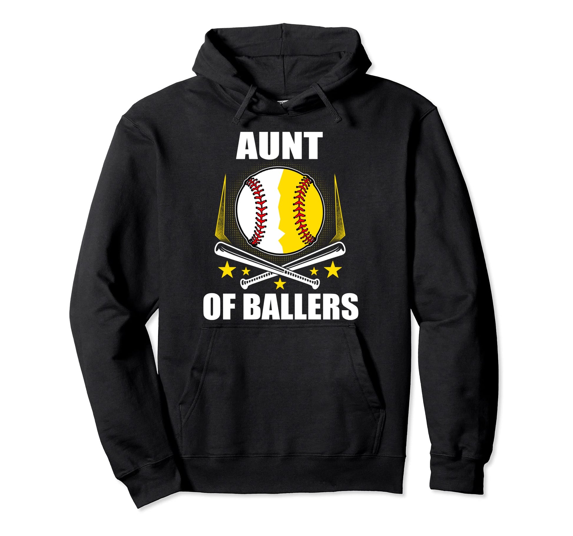 Aunt Baseball Softball Ball Fathers Hoodie - Streetwear Style Men Women - T-Shirt, Sweatshirt, Hoodie