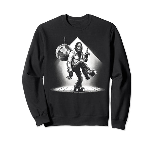 Disco Fever Bigfoot Groovy Sweatshirt - Aesthetic Graphic Men Women - T-Shirt, Sweatshirt, Hoodie