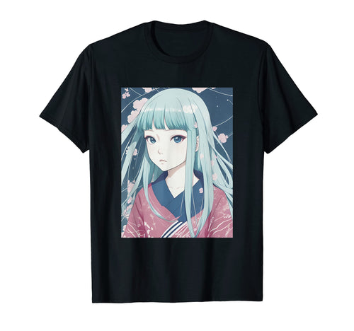 Japanese Streetwear Vaporwave Sad Anime T-Shirt - Custom Art Print Unisex - T-Shirt, Sweatshirt, Hoodie