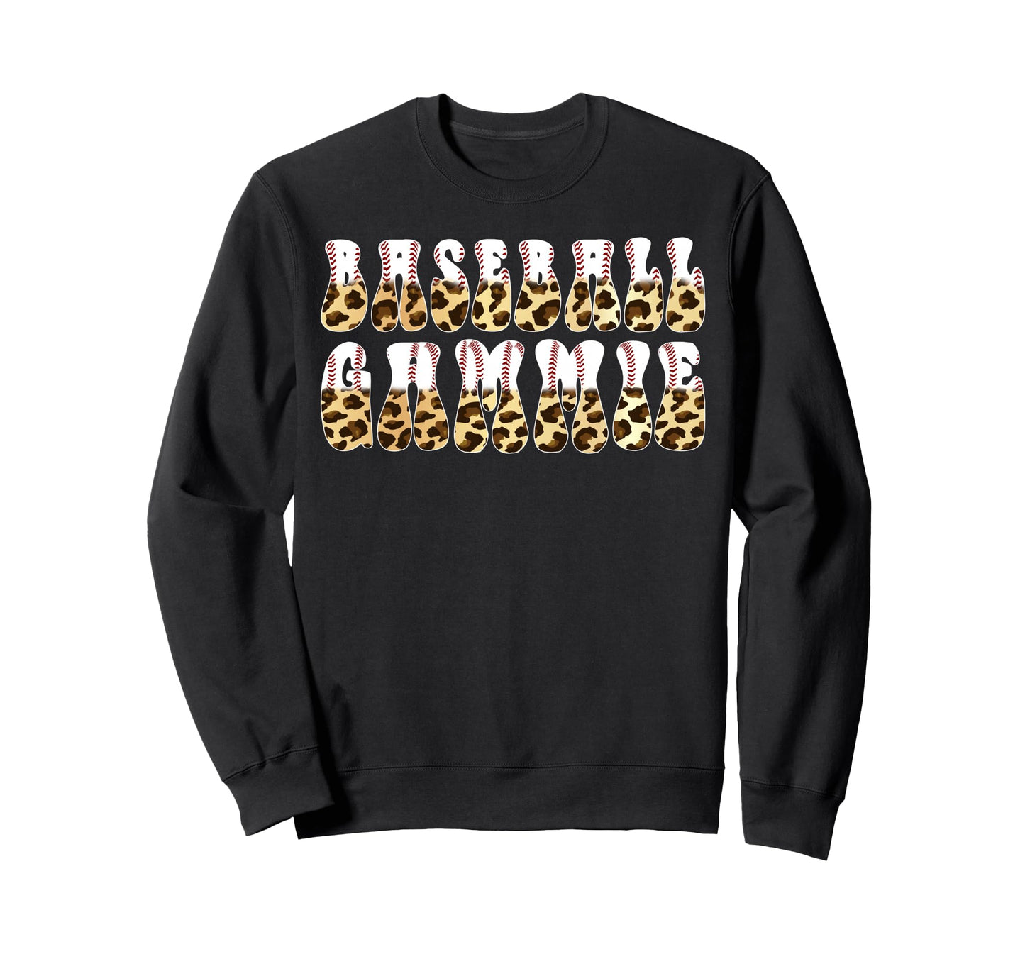 Groovy Softball Baseball Gammie Leopard Sweatshirt - Unique Graphic Unisex - T-Shirt, Sweatshirt, Hoodie