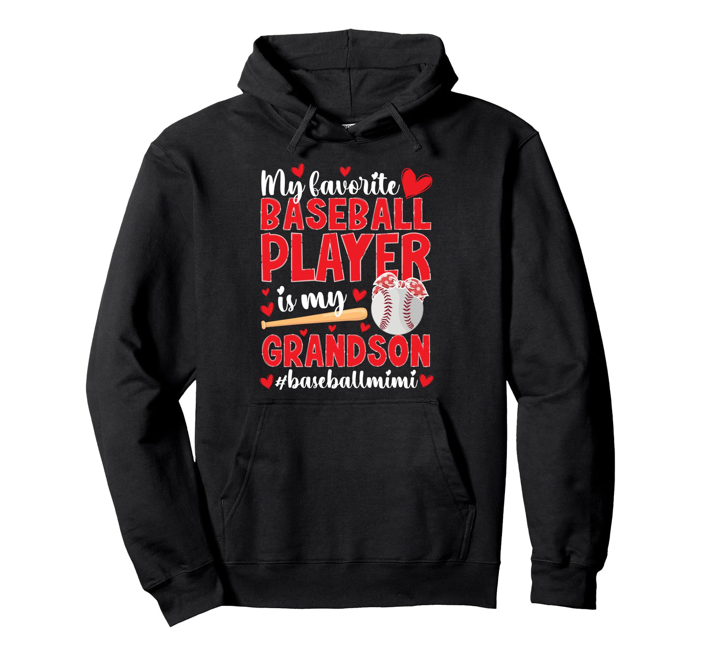 Baseball Mimi Grandma Proud Baseball Hoodie - Unique Graphic Men Women - T-Shirt, Sweatshirt, Hoodie