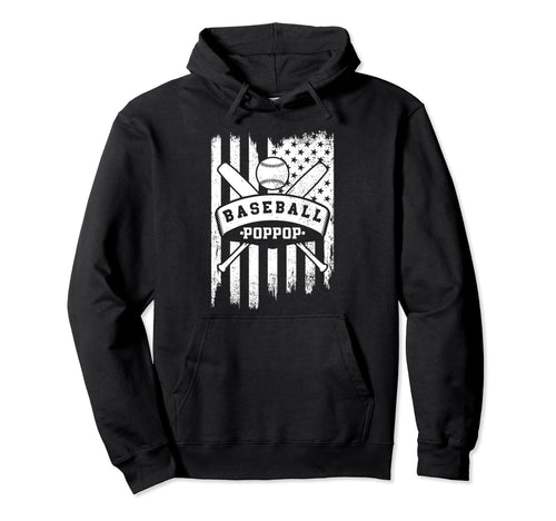 Baseball Pop Pop Usa American Flag Family Hoodie - Trendy Graphic Unisex - T-Shirt, Sweatshirt, Hoodie
