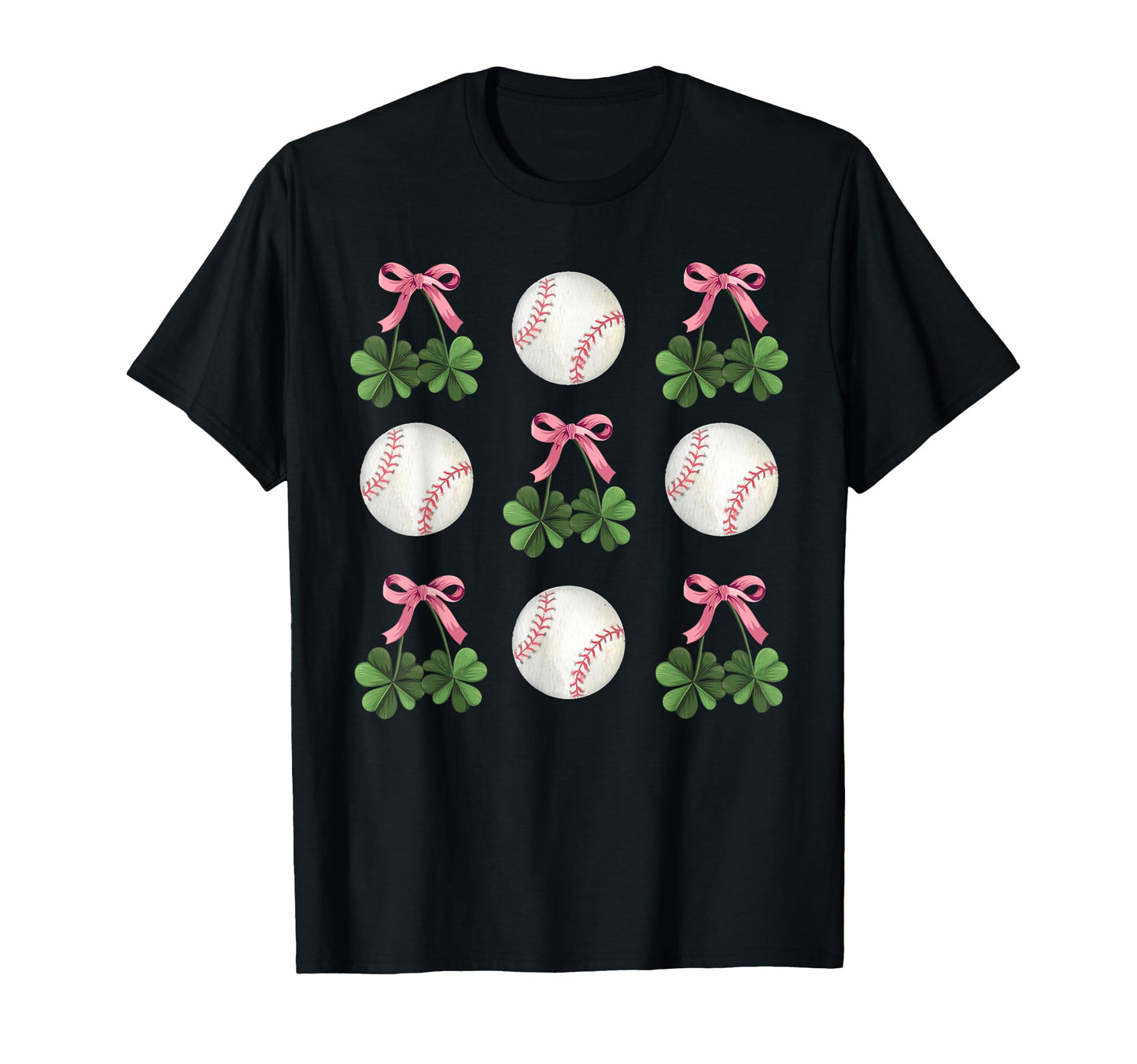 Coquette Baseball And Shamrock St Patricks T-Shirt - Unique Graphic Unisex - T-Shirt, Sweatshirt, Hoodie