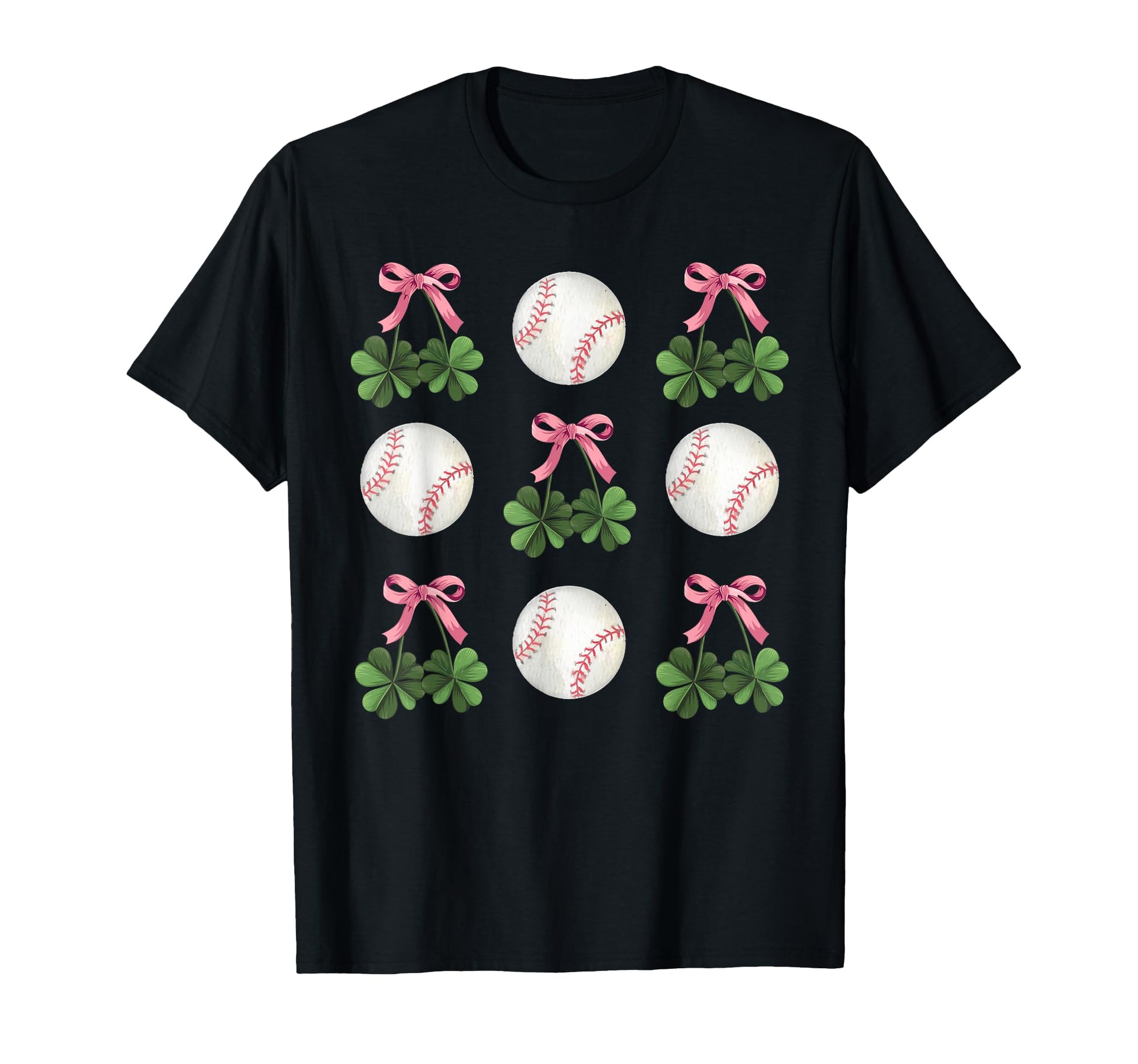 Coquette Baseball And Shamrock St Patricks T-Shirt - Unique Graphic Unisex - T-Shirt, Sweatshirt, Hoodie