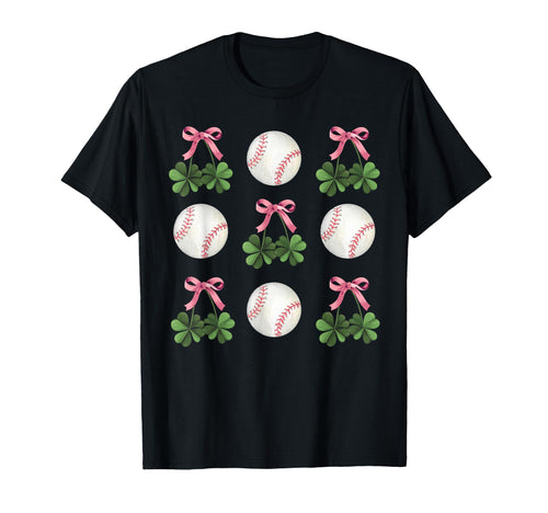 Coquette Baseball And Shamrock St Patricks T-Shirt - Unique Graphic Unisex - T-Shirt, Sweatshirt, Hoodie