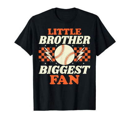 Little Brother Biggest Fan Funny T-Shirt - Casual Everyday Wear Men Women - T-Shirt, Sweatshirt, Hoodie