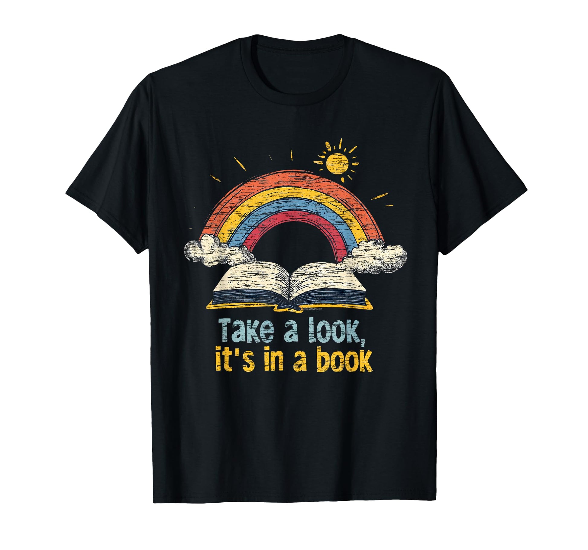 Take Its Book Reading Teacher Rainbow T-Shirt - Graphic Print for Adults - T-Shirt, Sweatshirt, Hoodie