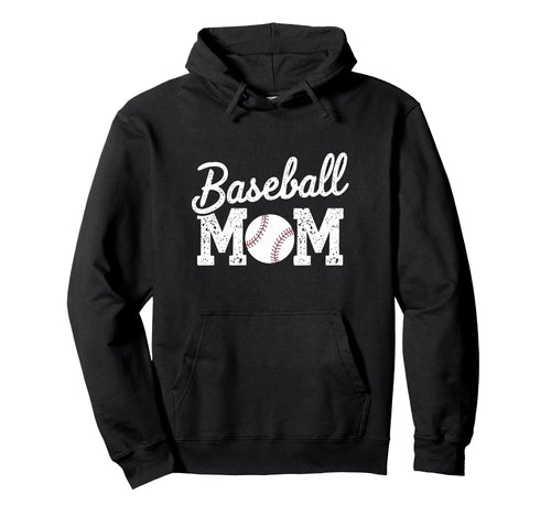 Baseball Mom Proud Supportive Hoodie - Trendy Graphic for Adults - T-Shirt, Sweatshirt, Hoodie