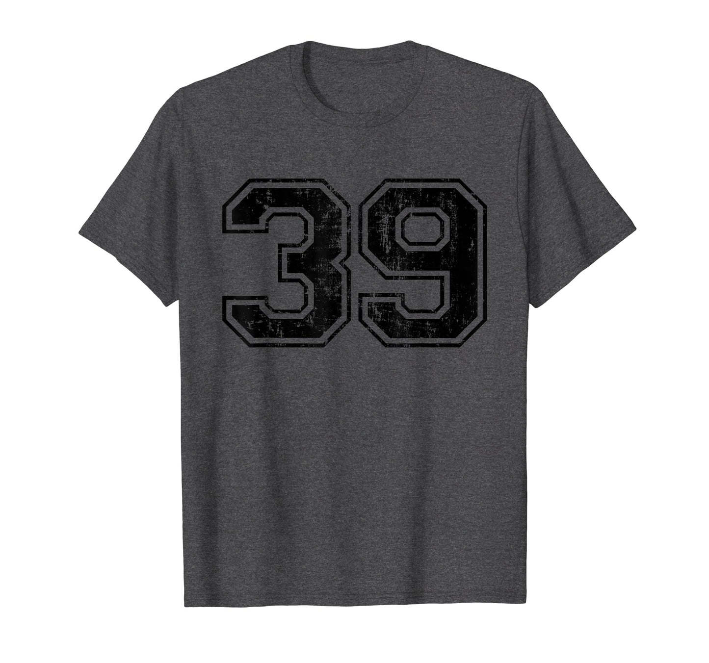 Number 39 Varsity Distressed T-Shirt - Casual Everyday Wear Men Women - T-Shirt, Sweatshirt, Hoodie