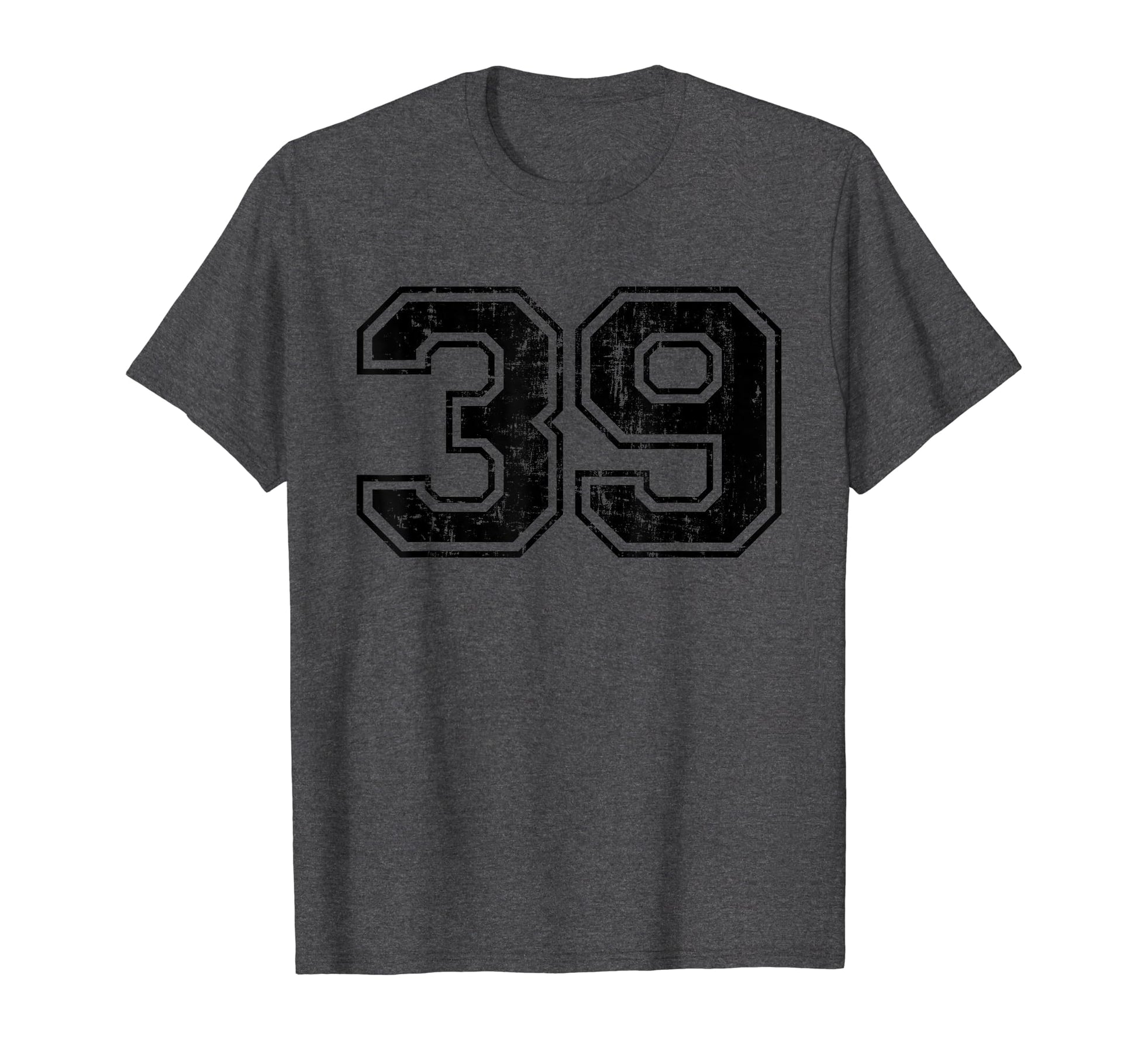 Number 39 Varsity Distressed T-Shirt - Casual Everyday Wear Men Women - T-Shirt, Sweatshirt, Hoodie