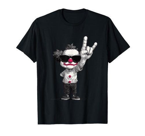 Clown Rock Hand Gesture T-Shirt - Fun Novelty Design Unisex - T-Shirt, Sweatshirt, Hoodie