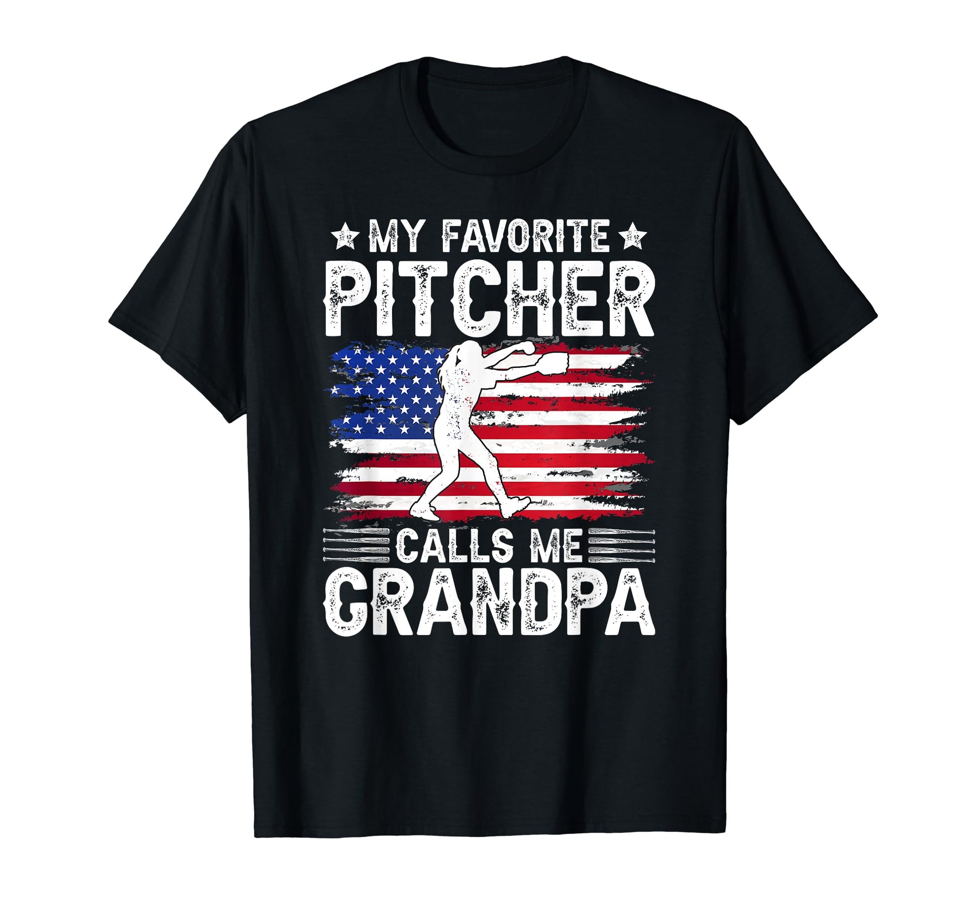 My Favorite Baseball Pitcher Grandpa T-Shirt - Trendy Graphic for Adults - T-Shirt, Sweatshirt, Hoodie