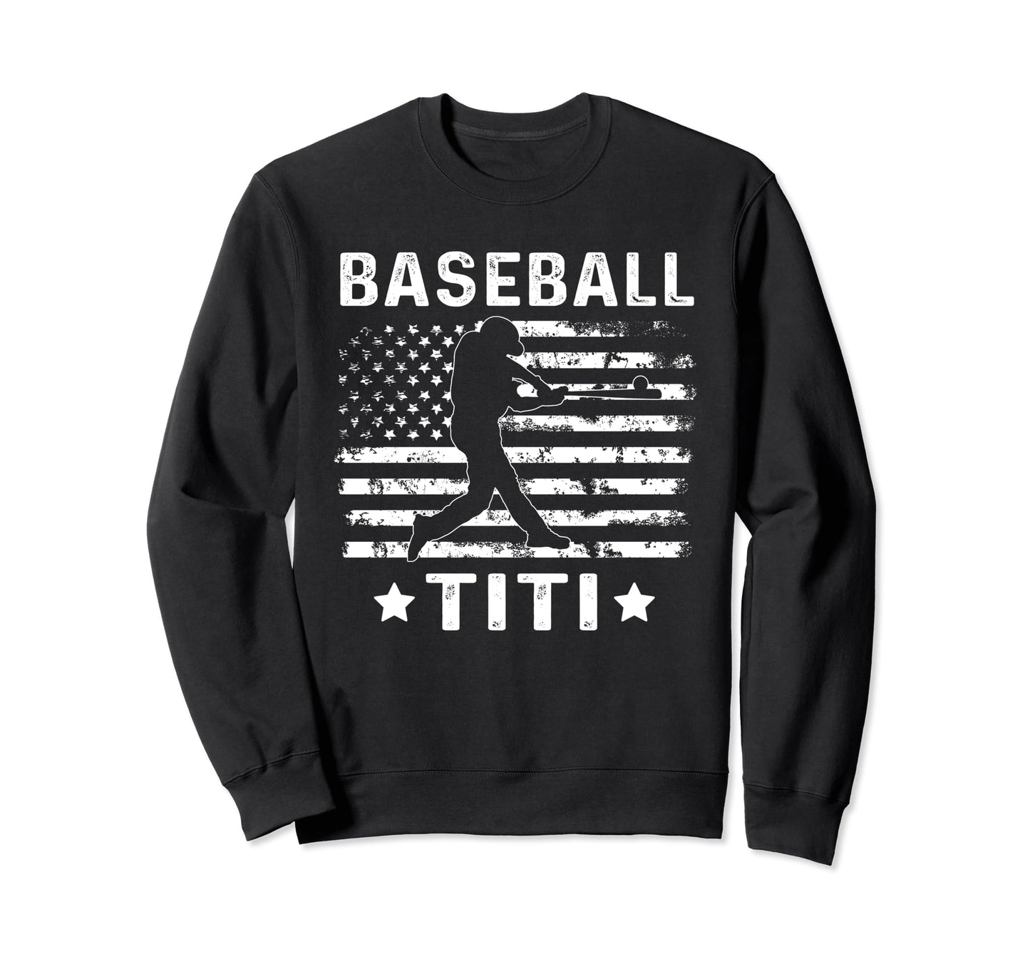 Baseball Titi Aunt Usa Flag 4Th July Sweatshirt - Graphic Print Unisex - T-Shirt, Sweatshirt, Hoodie