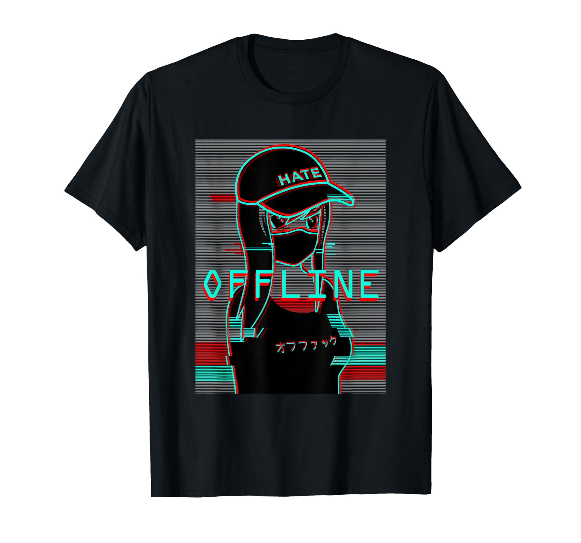 Offline Vaporwave Japanese Aesthetic T-Shirt - Unique Graphic Men Women - T-Shirt, Sweatshirt, Hoodie