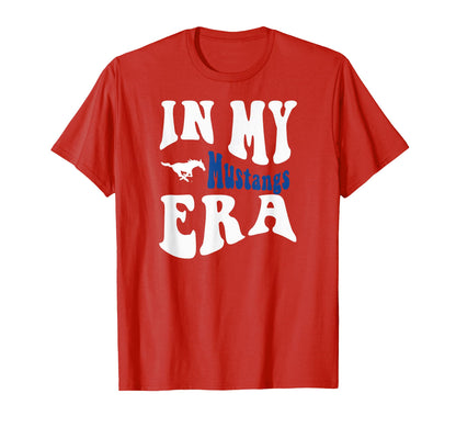 Smu Mustangs Era Red Officially Licensed T-Shirt - Trendy Graphic Unisex - T-Shirt, Sweatshirt, Hoodie