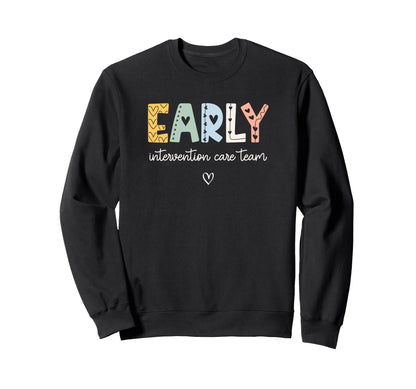Early Intervention Specialist Ei Sweatshirt - Minimalist Print Men Women - T-Shirt, Sweatshirt, Hoodie