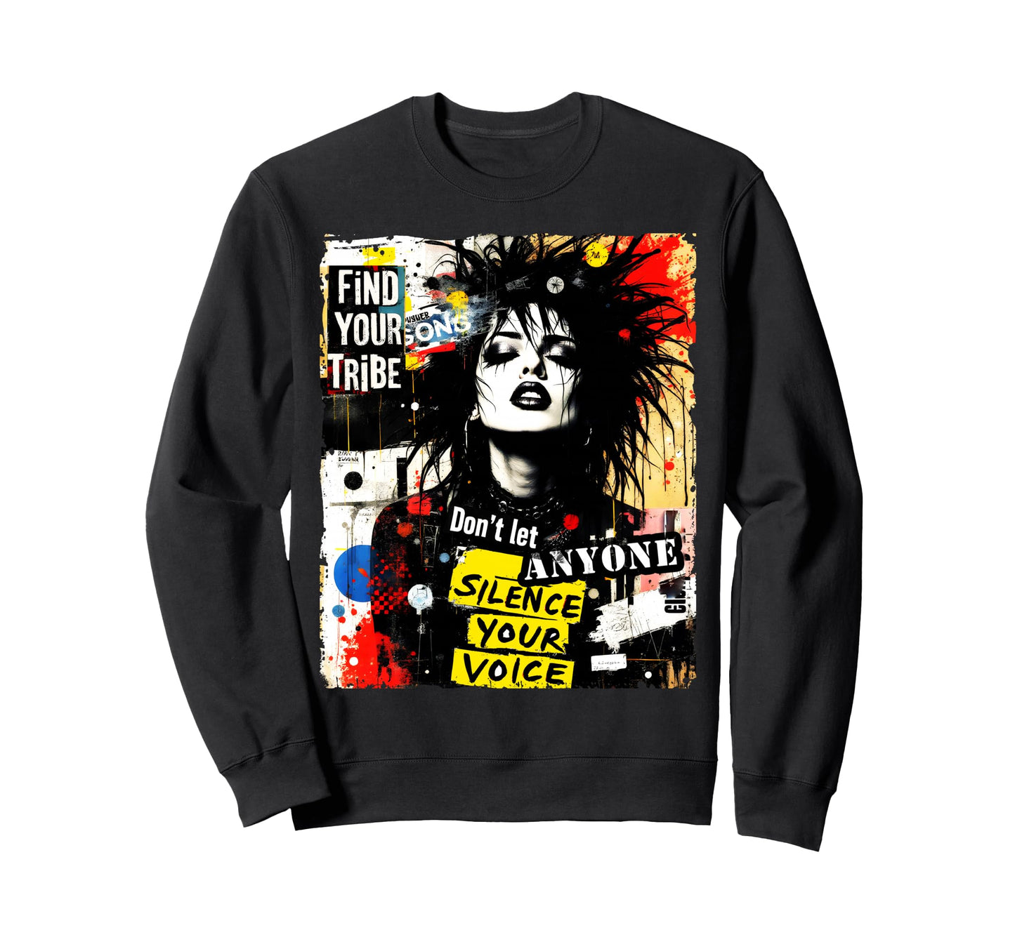 Punk Graffiti 90S Urban Grunge Art Sweatshirt - Novelty Apparel for Adults - T-Shirt, Sweatshirt, Hoodie