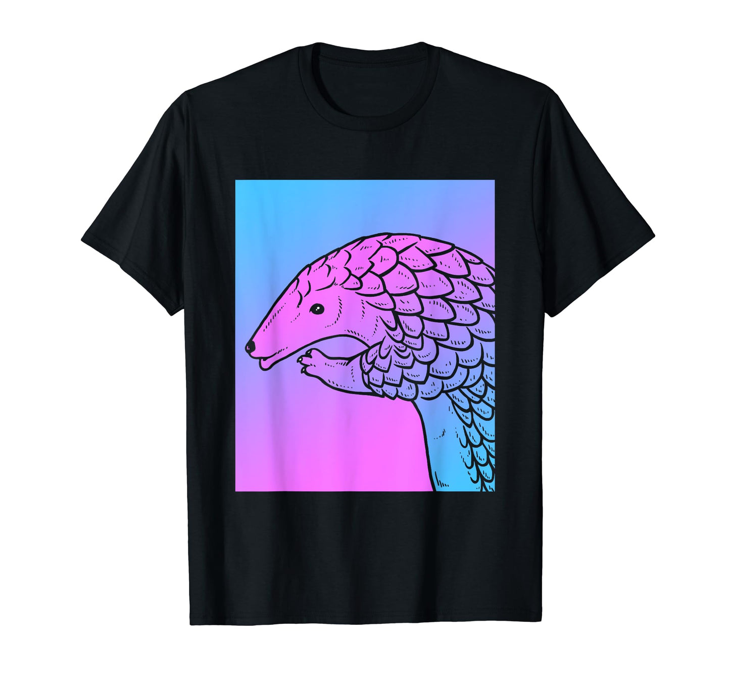 Vaporwave Pangolin Aesthetic Pastel T-Shirt - Fun Novelty Design Unisex - T-Shirt, Sweatshirt, Hoodie