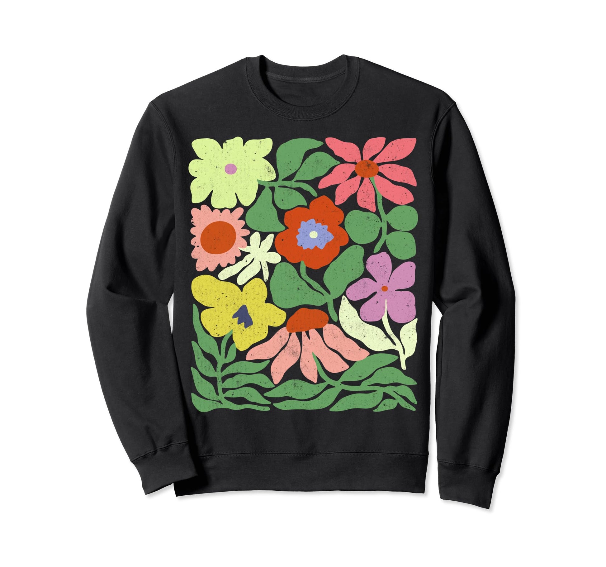 Boho Wildflowers Trendy Aesthetic Sweatshirt - Custom Art Print for Adults - T-Shirt, Sweatshirt, Hoodie