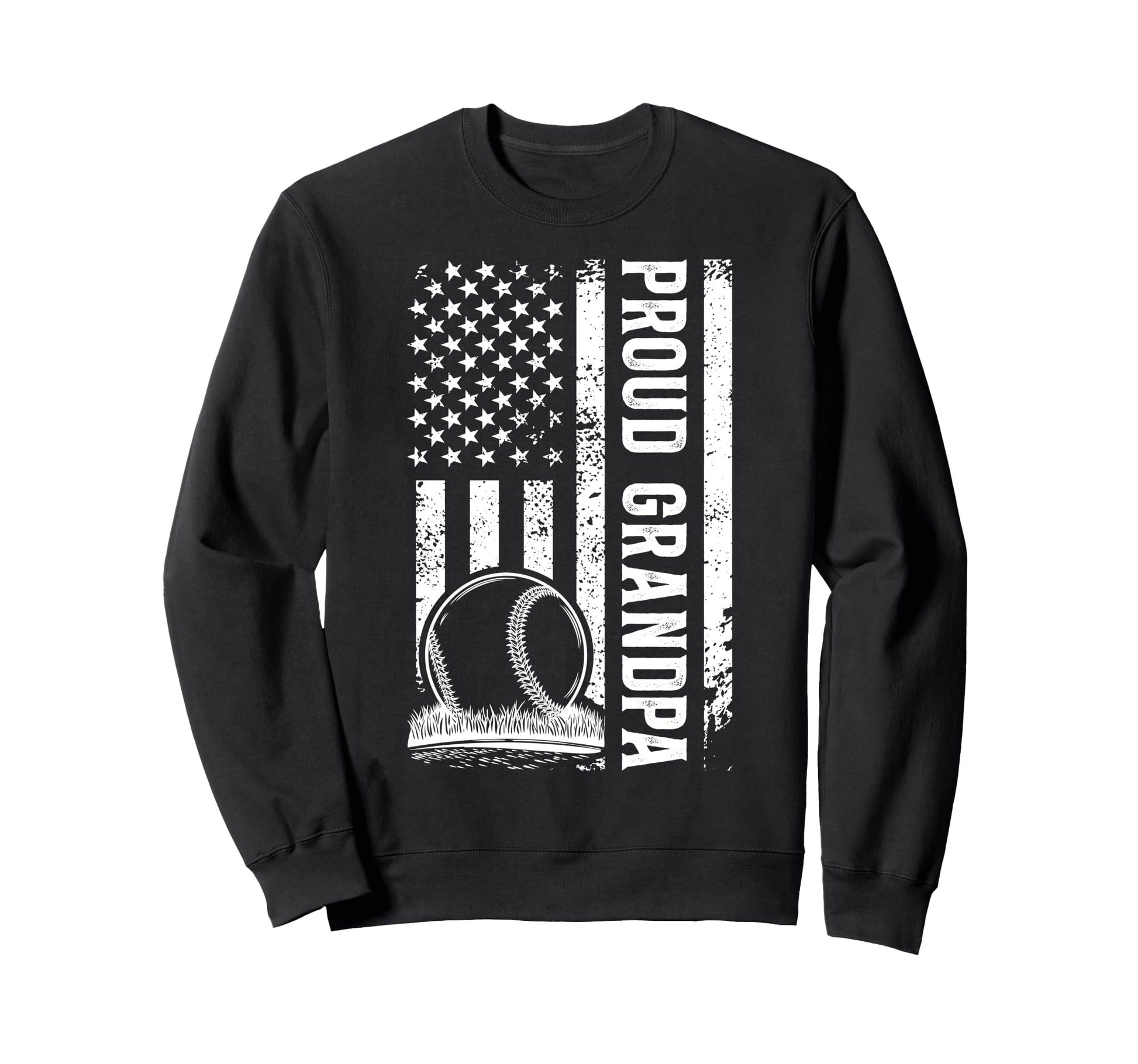 Proud Grandpa Baseball Player Us Sweatshirt - Aesthetic Graphic for Adults - T-Shirt, Sweatshirt, Hoodie