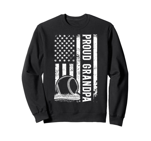 Proud Grandpa Baseball Player Us Sweatshirt - Aesthetic Graphic for Adults - T-Shirt, Sweatshirt, Hoodie