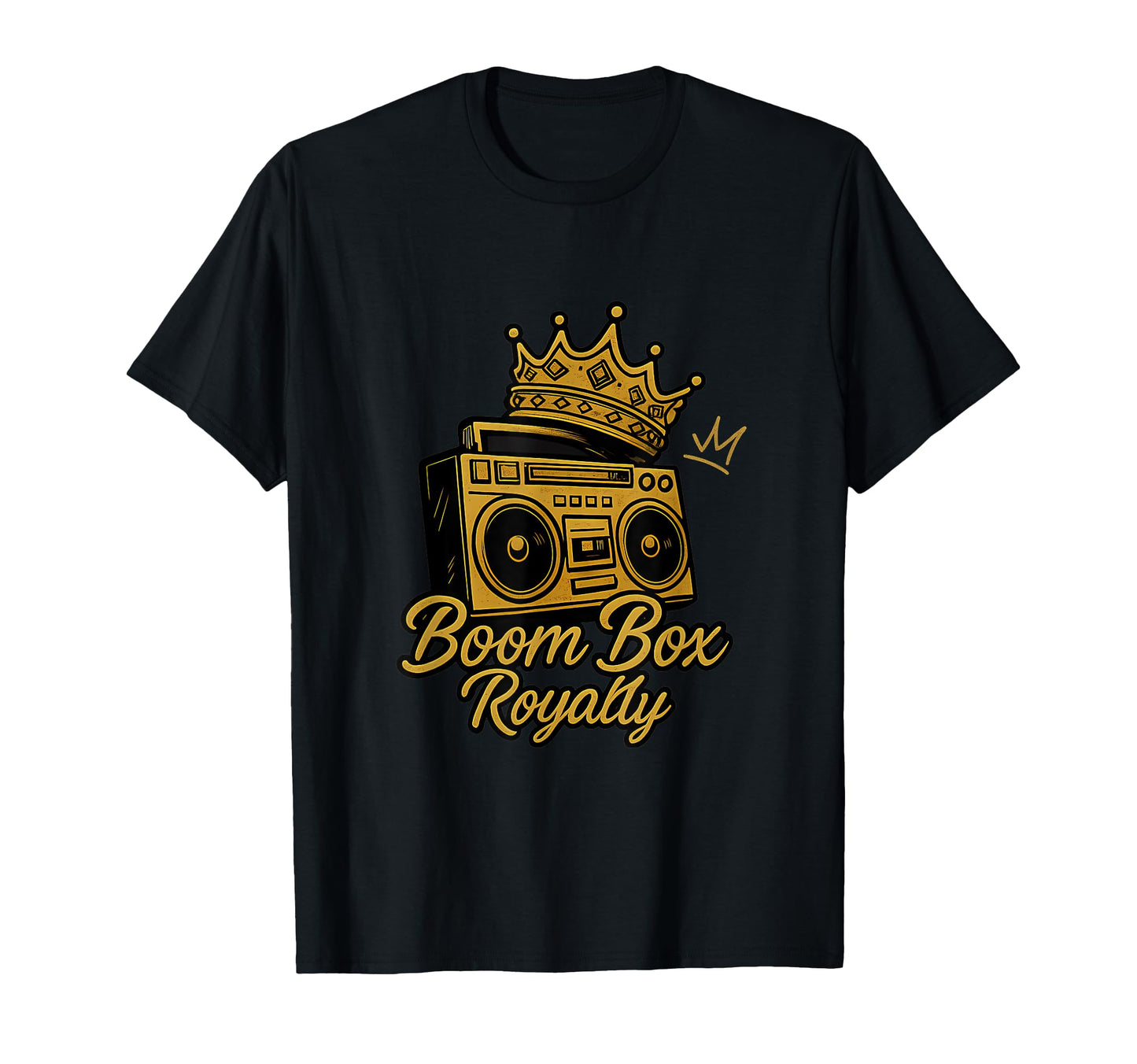 Boom Box Royalty 90S Y2K Gold Black T-Shirt - Aesthetic Graphic Unisex - T-Shirt, Sweatshirt, Hoodie