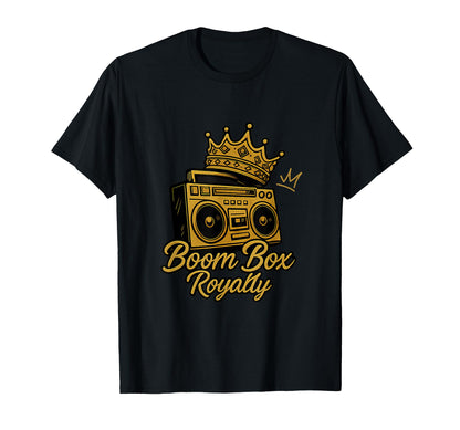 Boom Box Royalty 90S Y2K Gold Black T-Shirt - Aesthetic Graphic Unisex - T-Shirt, Sweatshirt, Hoodie