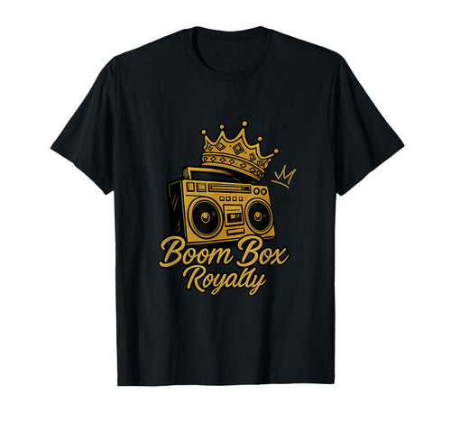 Boom Box Royalty 90S Y2K Gold Black T-Shirt - Aesthetic Graphic Unisex - T-Shirt, Sweatshirt, Hoodie