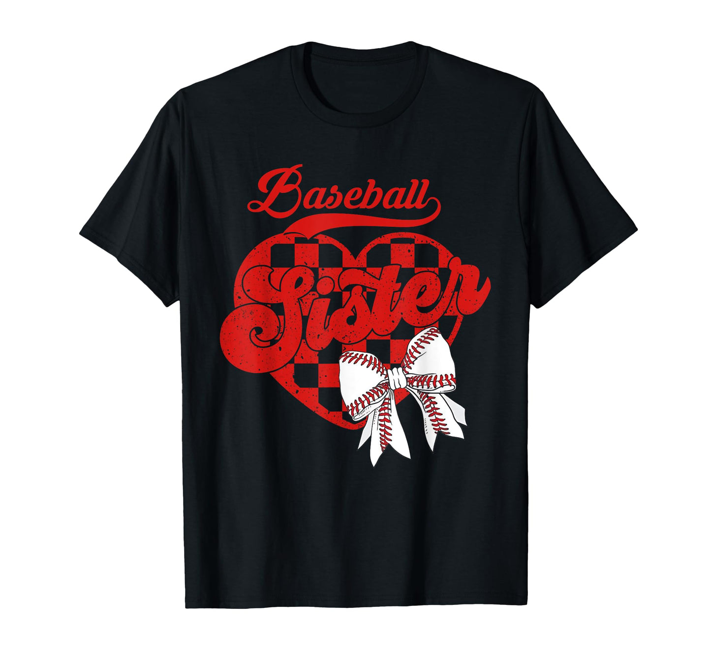 Baseball Sister Coquette Bow Biggest T-Shirt - Graphic Print for Adults - T-Shirt, Sweatshirt, Hoodie