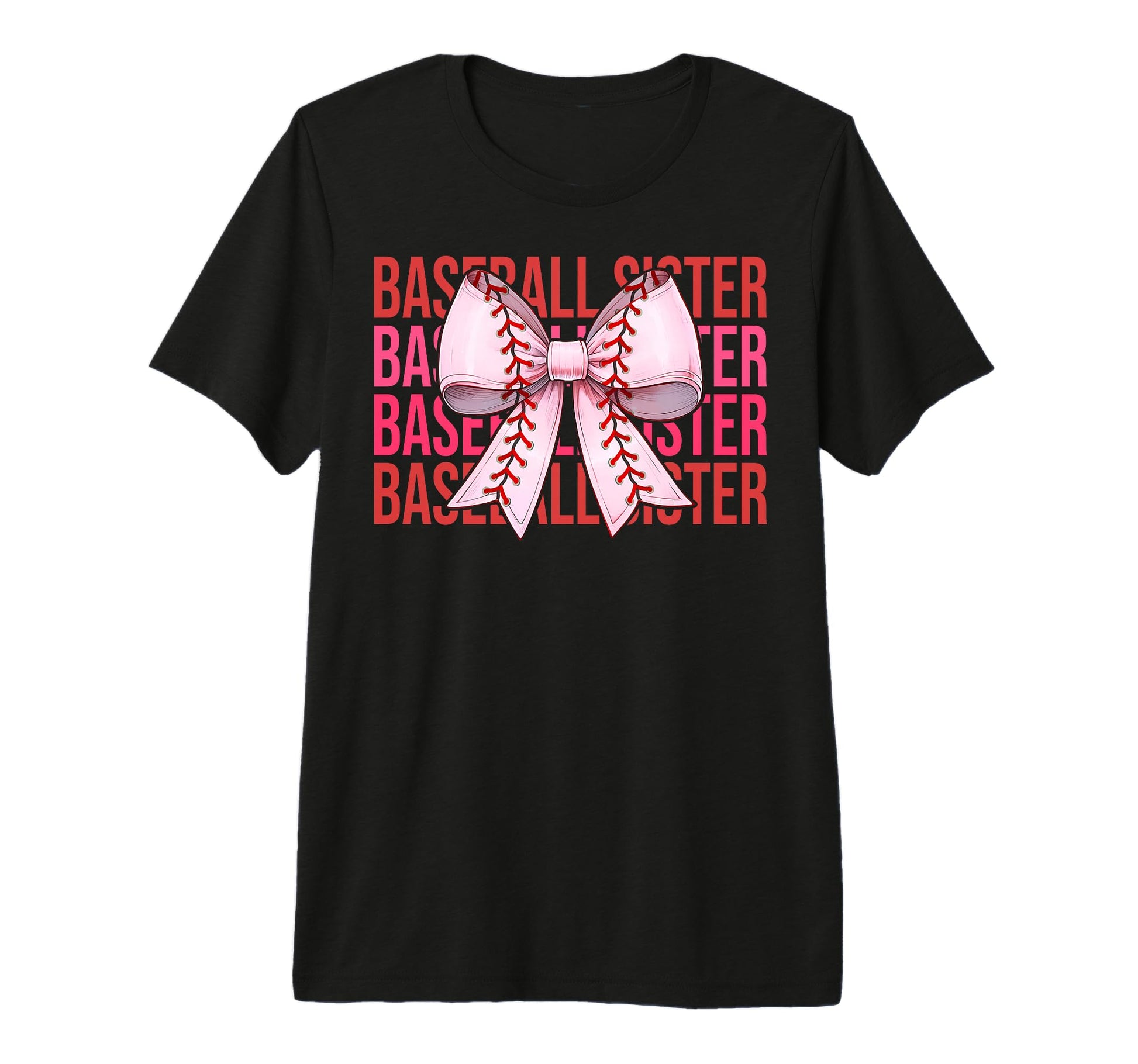Baseball Sister Baseball Coquette T-Shirt - Custom Art Print for Adults - T-Shirt, Sweatshirt, Hoodie