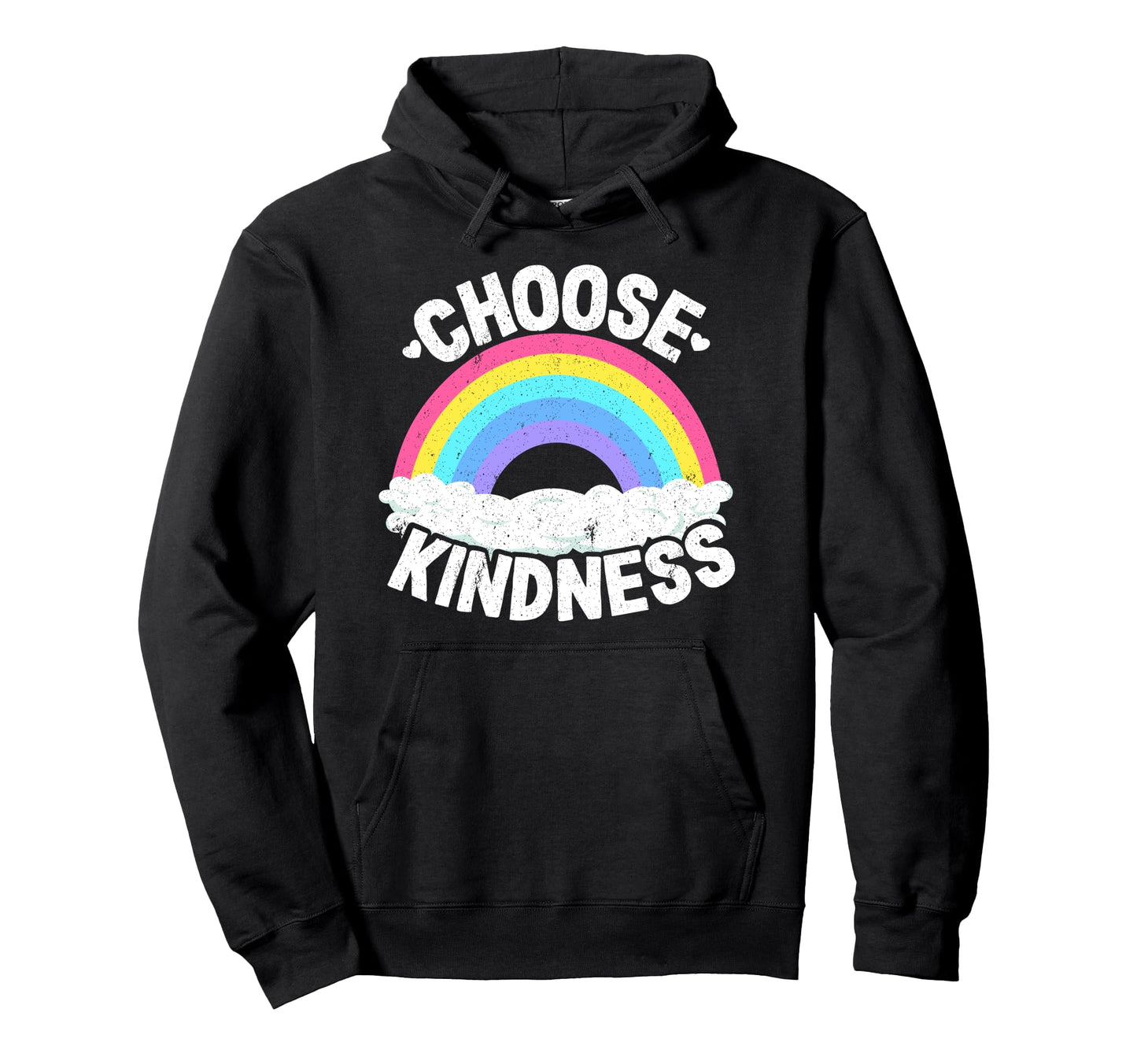 Positive Anti Bullying Rainbow Peace Hoodie - Minimalist Print Unisex - T-Shirt, Sweatshirt, Hoodie