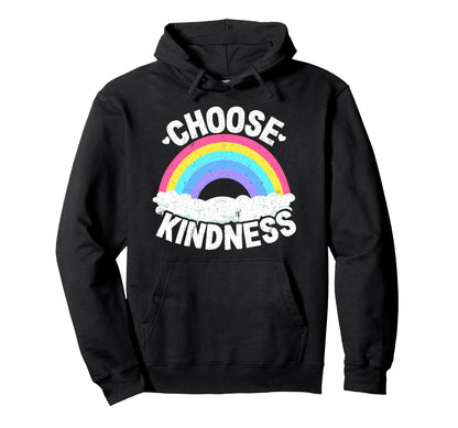 Positive Anti Bullying Rainbow Peace Hoodie - Minimalist Print Unisex - T-Shirt, Sweatshirt, Hoodie