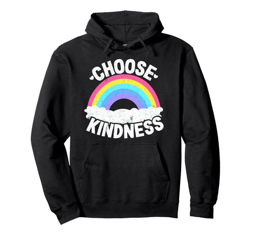 Positive Anti Bullying Rainbow Peace Hoodie - Minimalist Print Unisex - T-Shirt, Sweatshirt, Hoodie