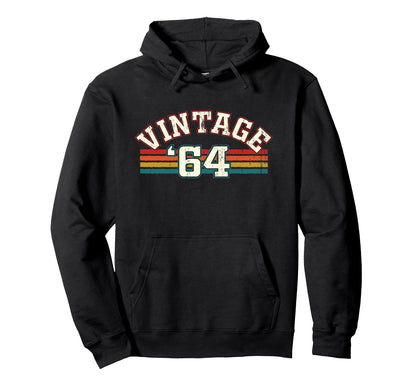 1964 Birth Year Birthday Rainbow Lines Hoodie - Streetwear Style Men Women - T-Shirt, Sweatshirt, Hoodie